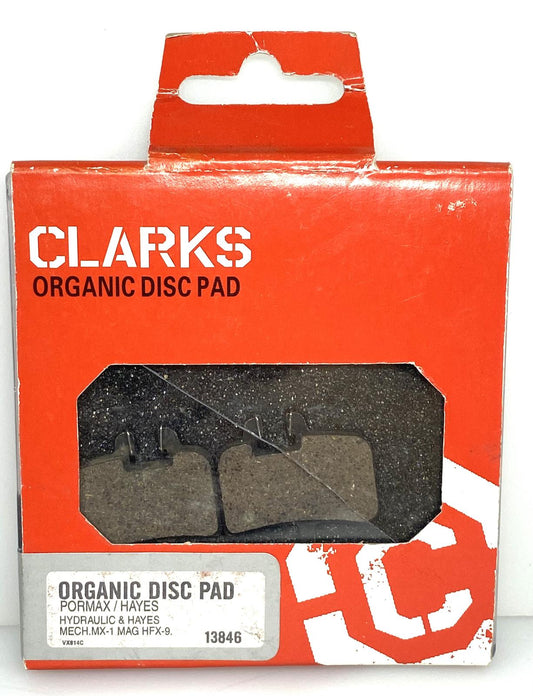 Clarks VX814C Organic Disk Brake Bike Pads Hayes HFX-1 to HFX-9 and MX1 Blem New - Random Bike Parts