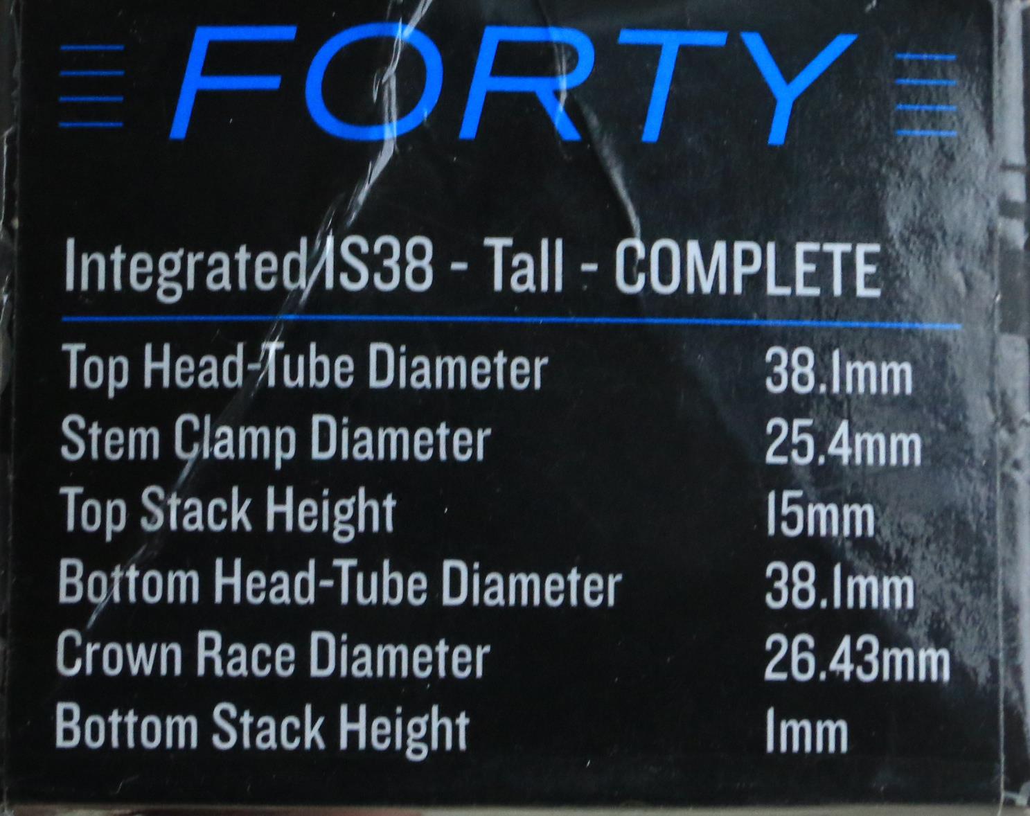 1" Cane Creek Forty IS38 Integrated Bike Headset 38mm Cartridge Bearings NEW - Random Bike Parts