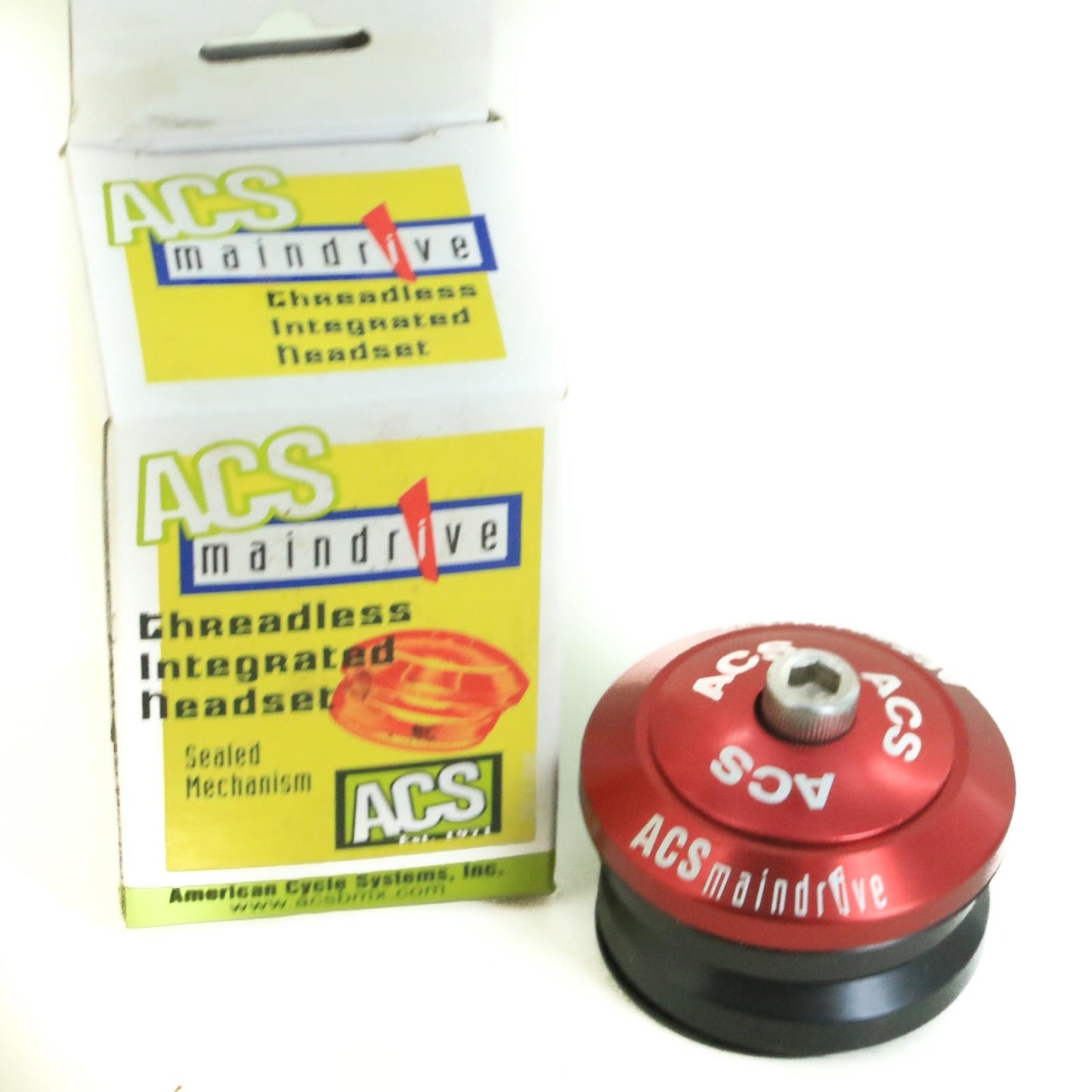 1-1/8" ACS Integrated Bike Headset 45 x 45 41.8mm Cartridge Bearing Red NEW
