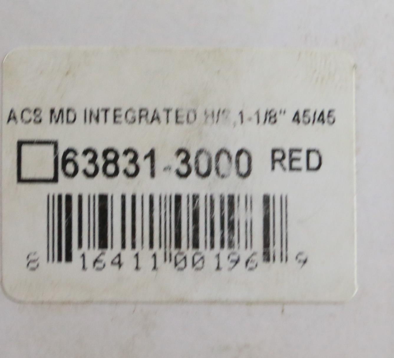 1-1/8" ACS Integrated Bike Headset 45 x 45 41.8mm Cartridge Bearing Red NEW - Random Bike Parts