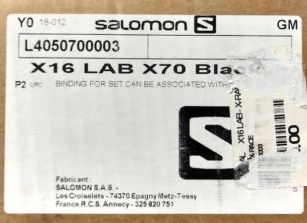 Salomon X16 Lab X70 Black Ski Bindings NEW