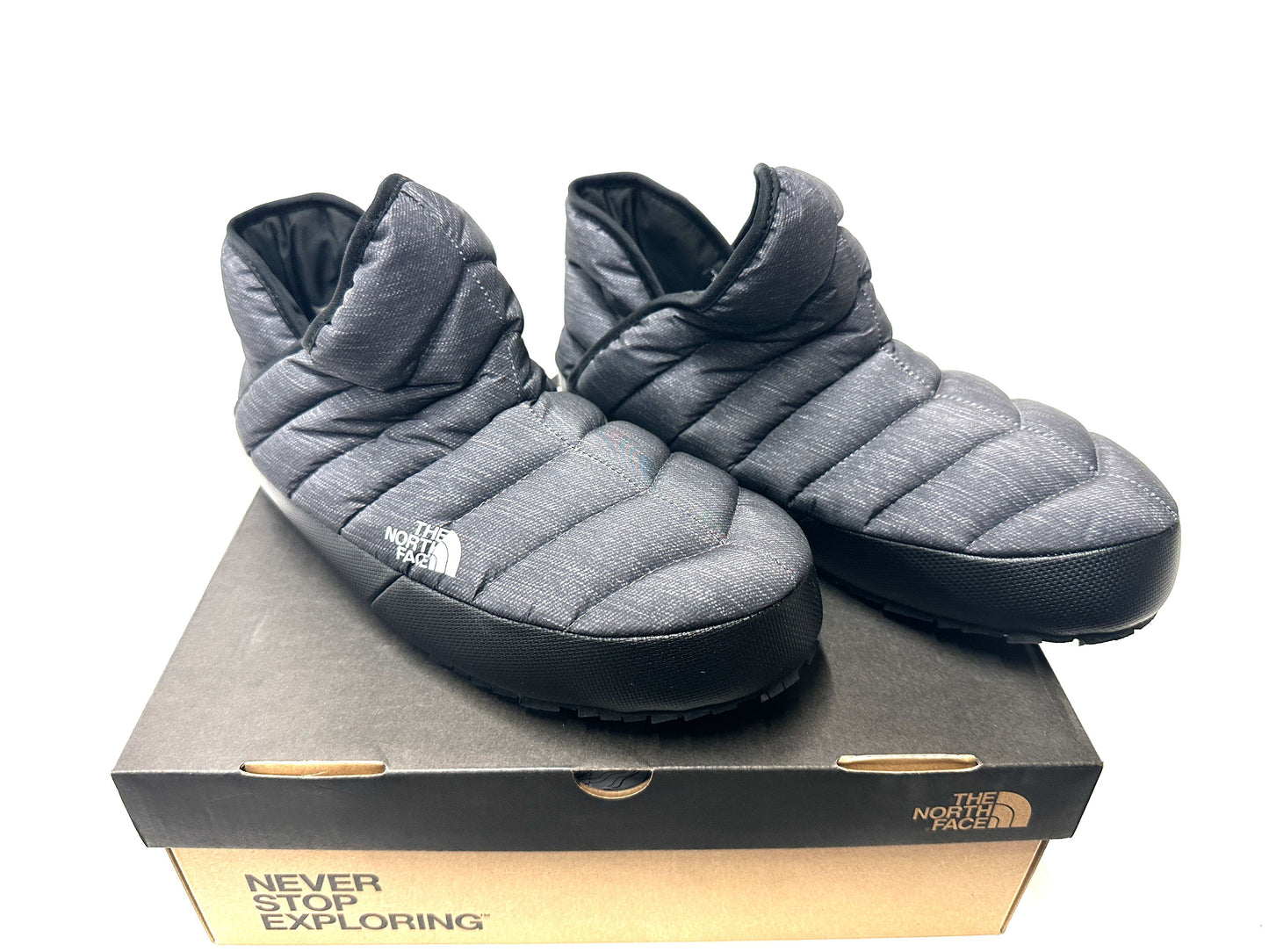 THE NORTH FACE Men's ThermoBall Traction Bootie Grey Heather 8 US 40.5 EU New