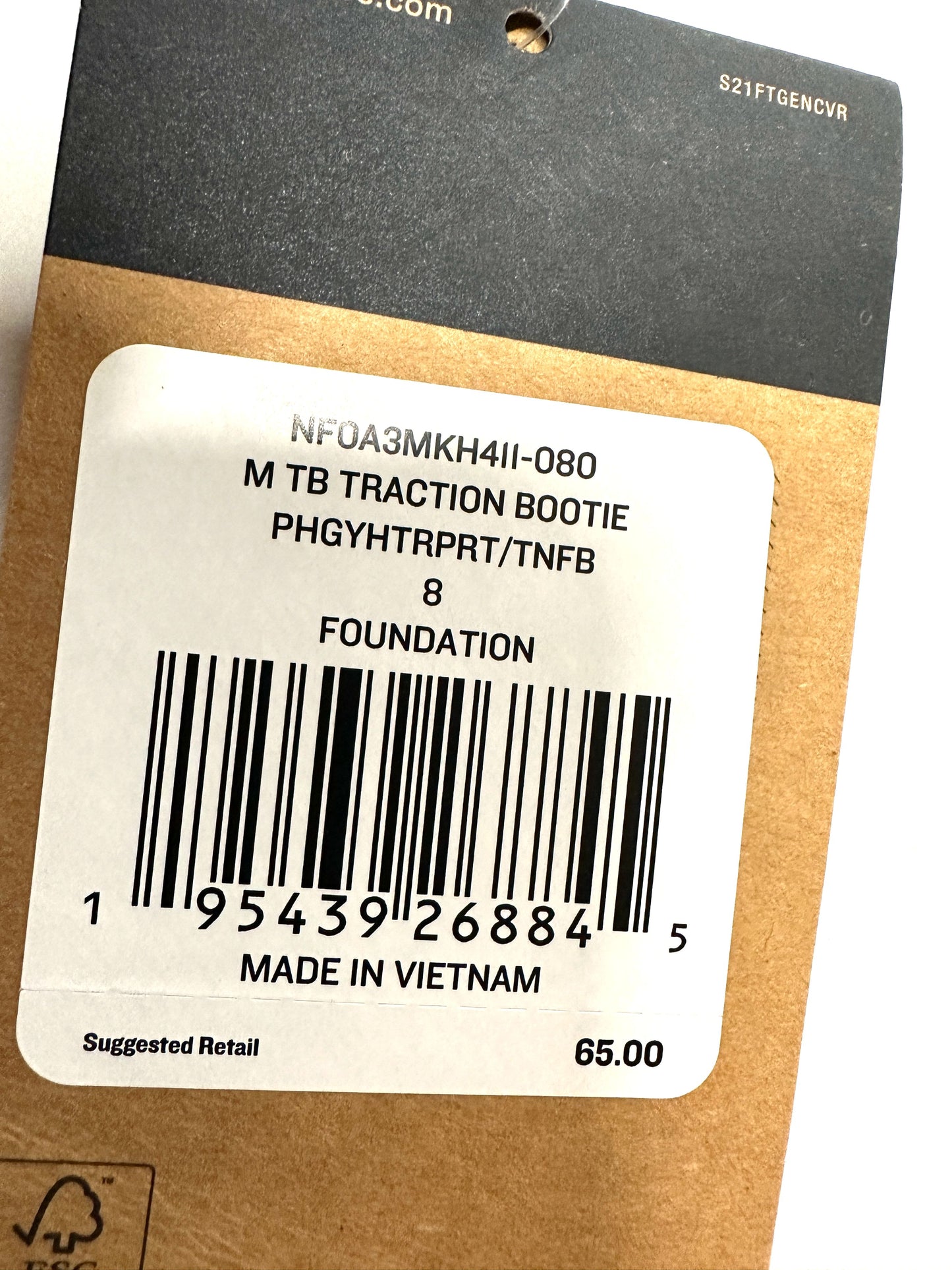 THE NORTH FACE Men's ThermoBall Traction Bootie Grey Heather 8 US 40.5 EU New