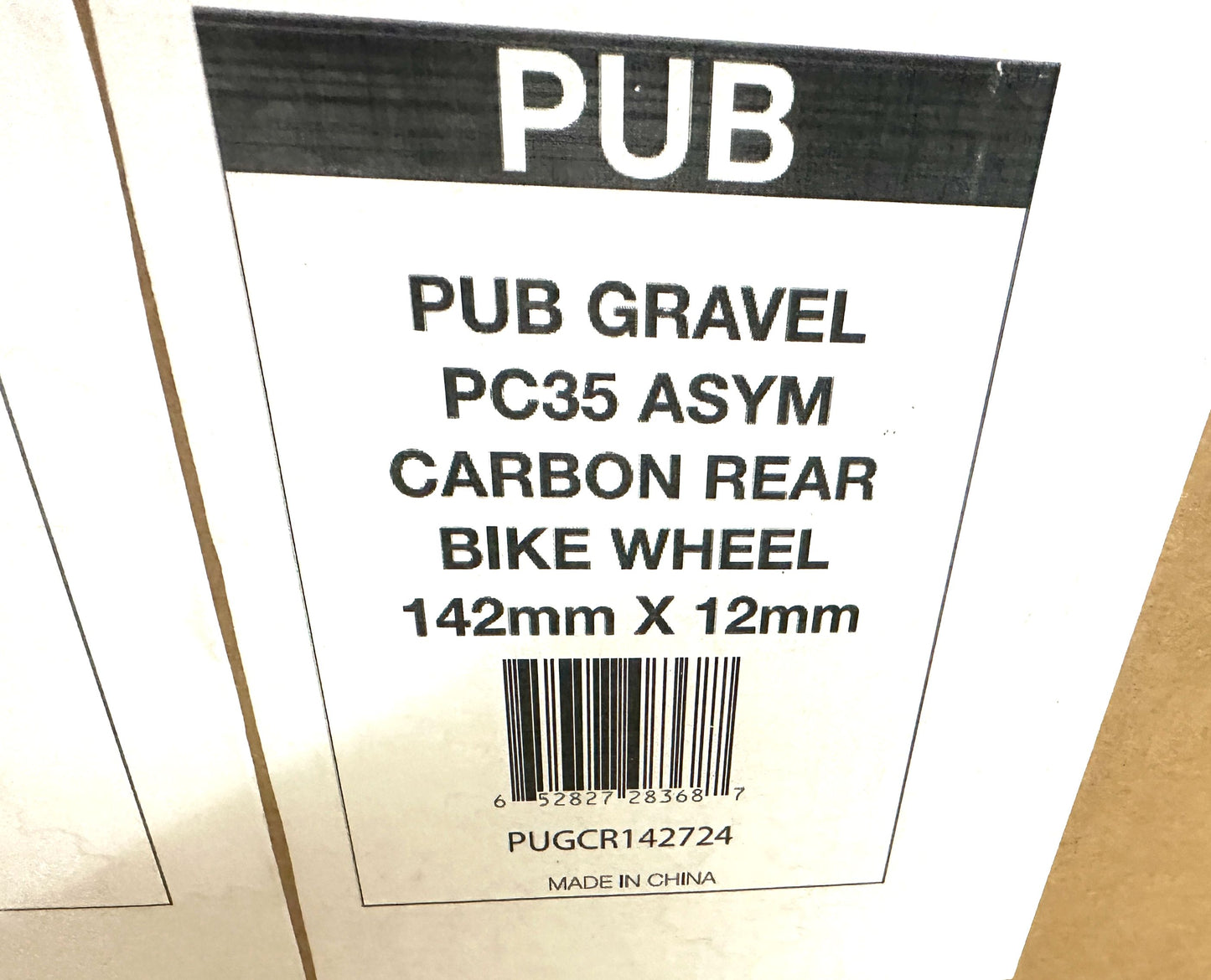 PUB 650 B/35/AS 27.5 Gravel Bike CARBON REAR Wheel 12x142mm HG 6 bolt Disc NEW