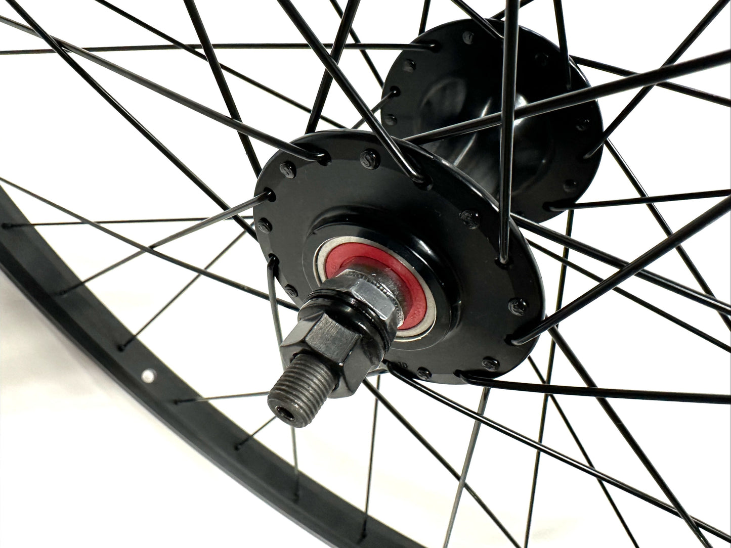 Framed 26" BMX Bike Alloy Sealed Bearing Front Wheel 100mm Bolt-On BLACK NEW