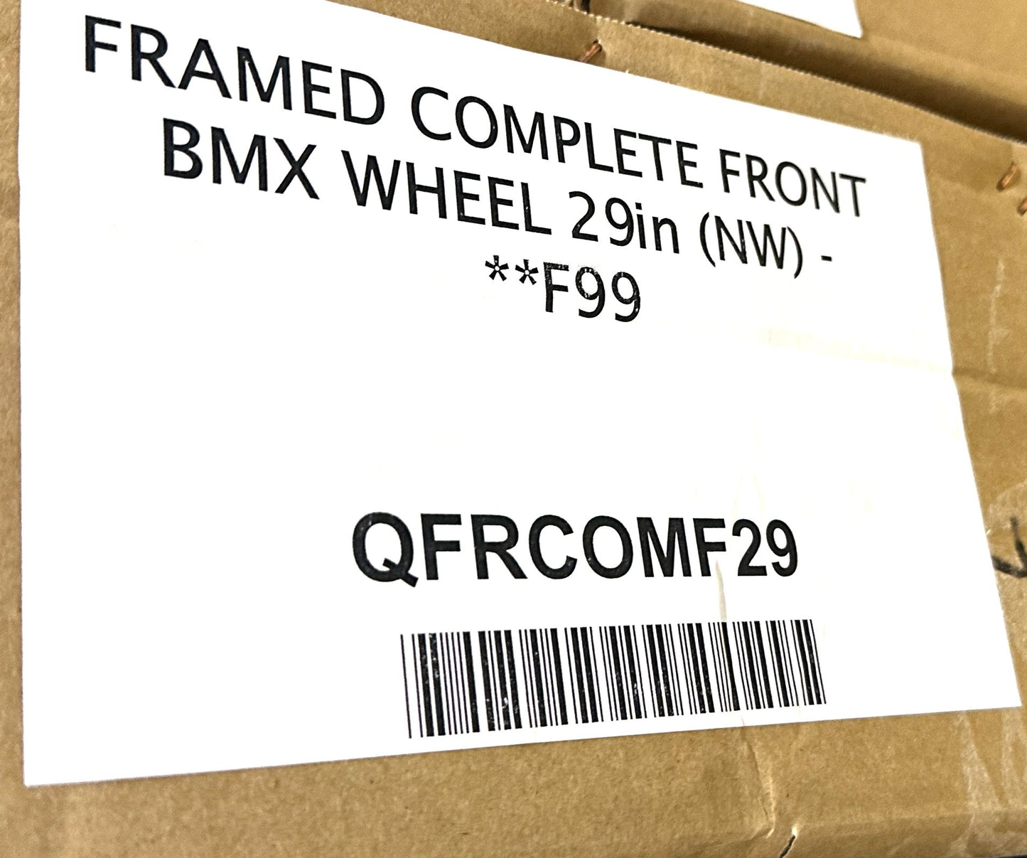 Framed 29" BMX Bike Alloy Sealed Bearing Front Wheel 100mm Bolt-On BLACK NEW