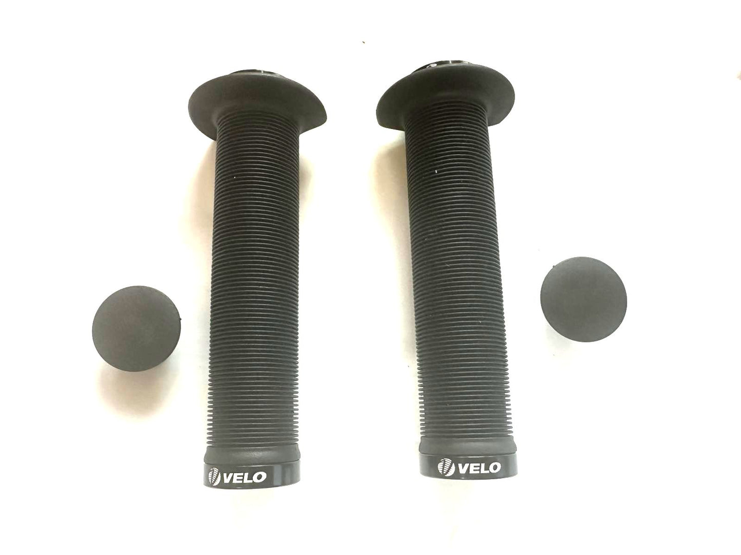 Lot of 2 Velo MTB Bike Dual Lock-On Handlebar Grips 150mm 22.2mm Black NEW