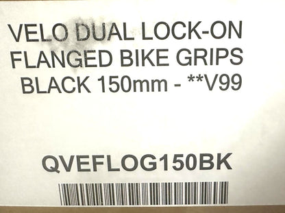 Lot of 2 Velo MTB Bike Dual Lock-On Handlebar Grips 150mm 22.2mm Black NEW