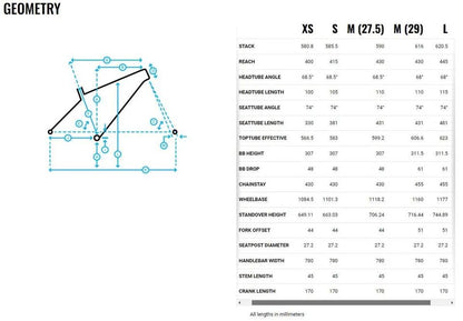 2022 Marin Bolinas Ridge 2 XS 27.5 inch alloy bike frame disc brake 135mm QR with headset