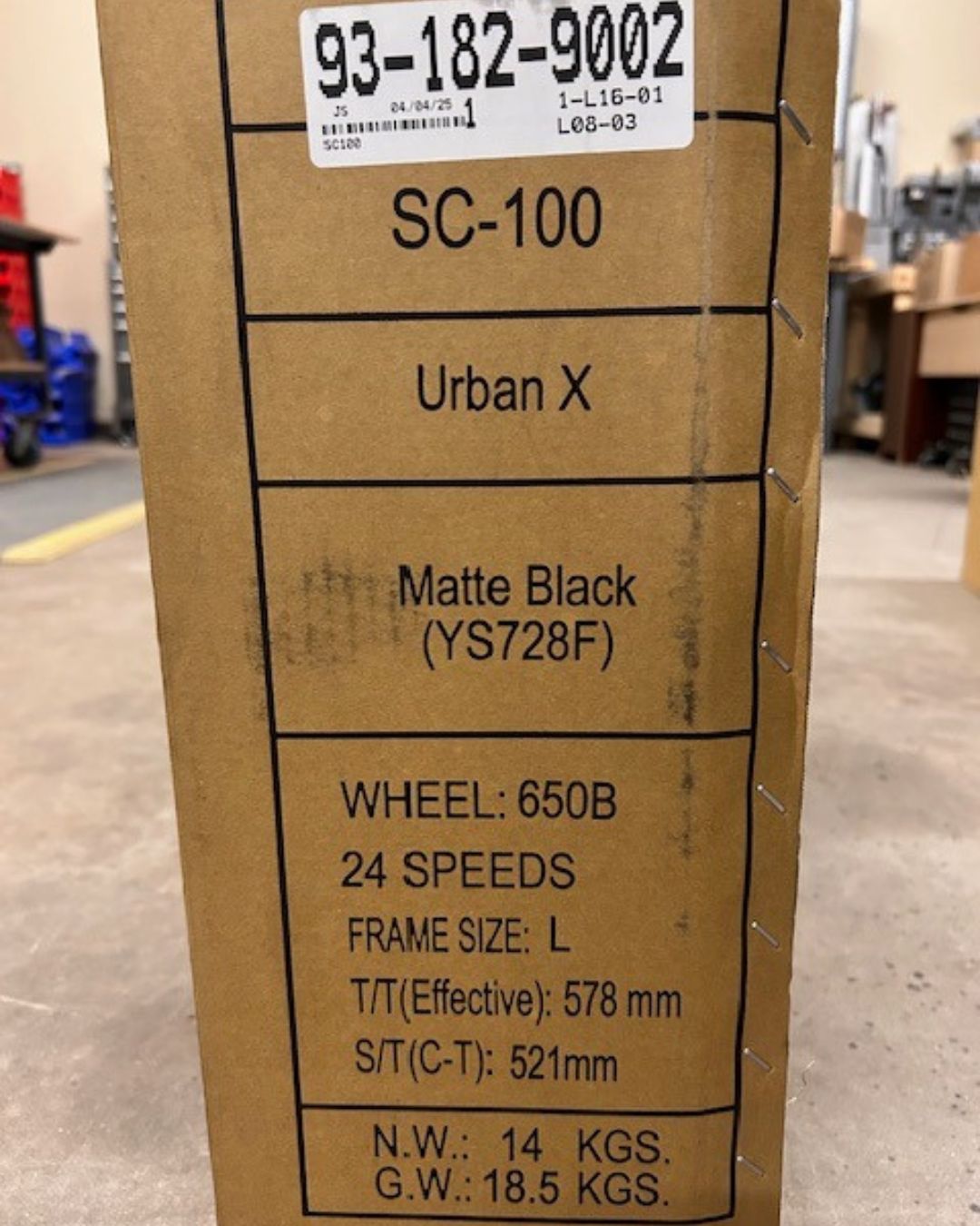 2025 KHS Urban X SC-100 650B 27.5 inch commuter bike large matte black