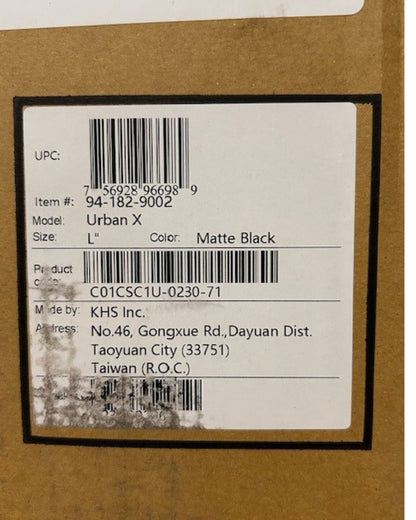 2025 KHS Urban X SC-100 650B 27.5 inch commuter bike large matte black