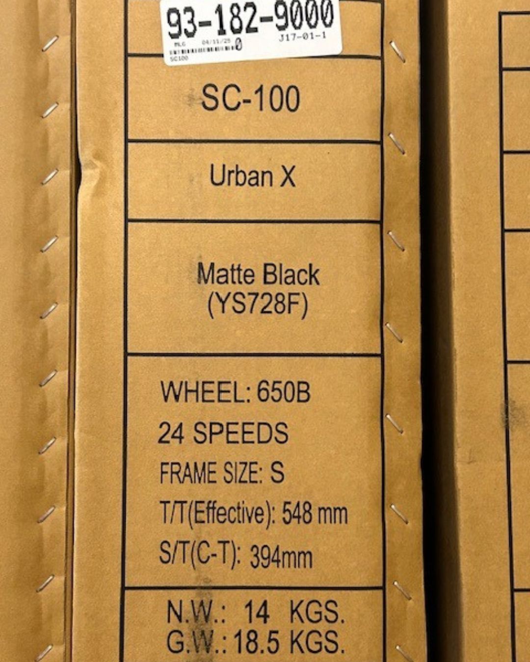 2025 KHS Urban X SC-100 650B 27.5 inch commuter bike small matte black