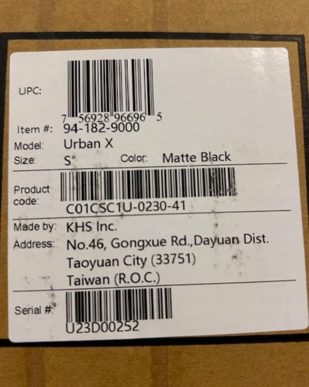 2025 KHS Urban X SC-100 650B 27.5 inch commuter bike small matte black