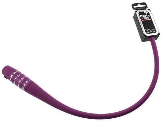 Knog Party Combo 620mm Combination Bike Lock Braided Steel Grape Purple New - Random Bike Parts