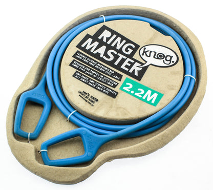 KNOG RING MASTER 2.2m Bike Cable Bike Silicone Over-Moulded Blue 10mm Steel NEW - Random Bike Parts