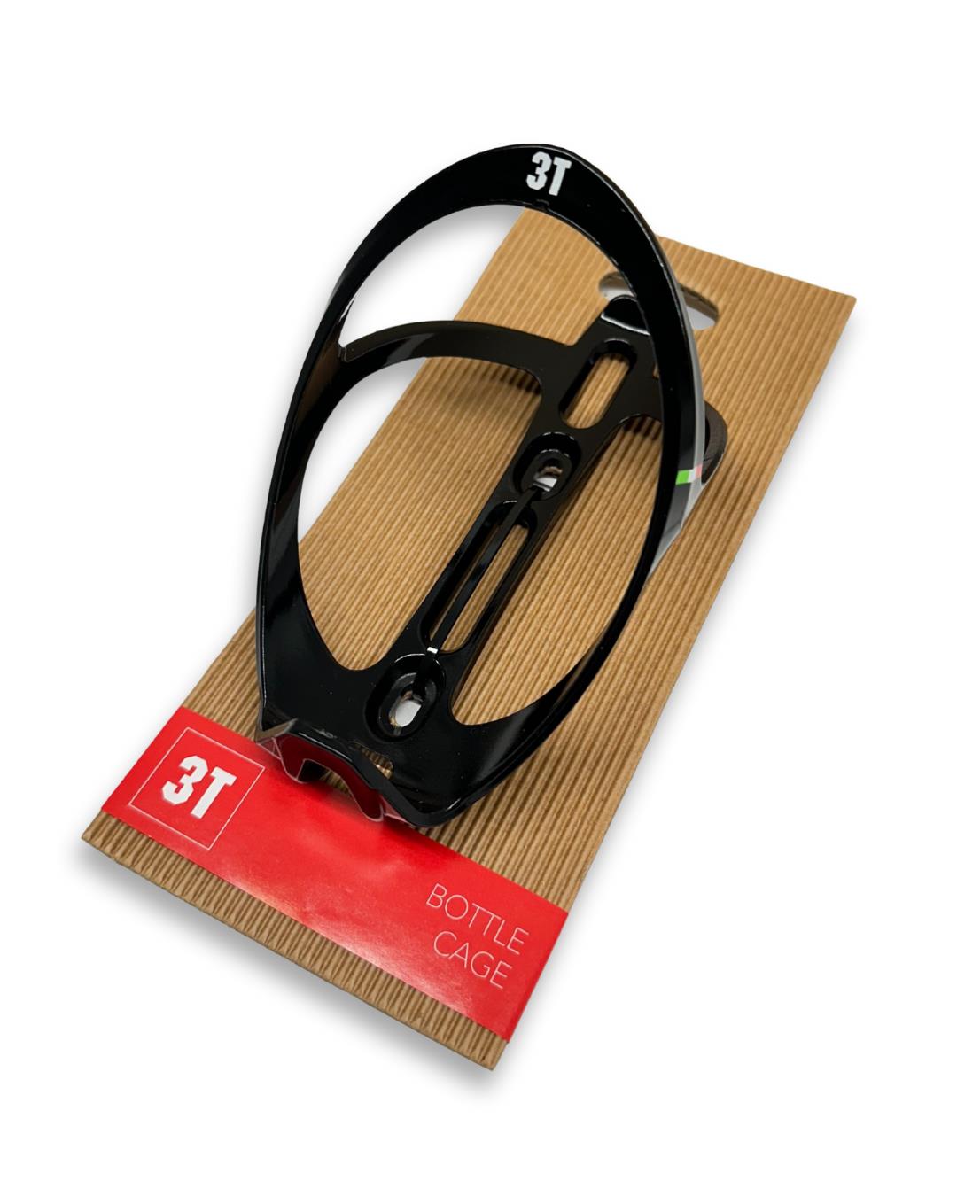 3T nylon bottle cage gloss black bike water bottle holder