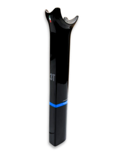 T Strada/Integrale XS glossy black carbon fiber seatpost, 220 mm length, OEM part 30543, clamp hardware not included