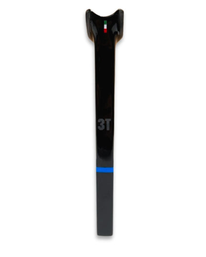 T Strada/Integrale XS glossy black carbon fiber seatpost, 220 mm length, OEM part 30543, clamp hardware not included