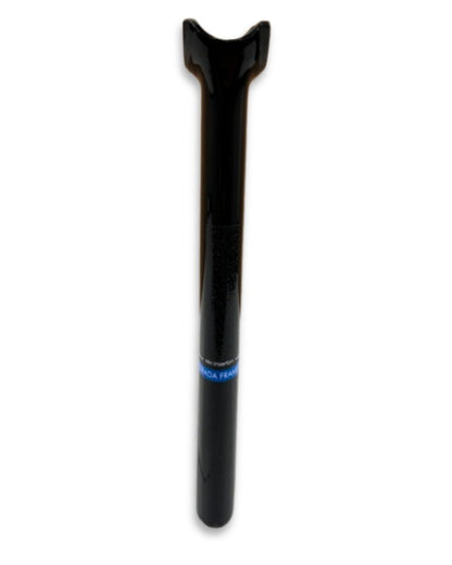T Strada/Integrale XS glossy black carbon fiber seatpost, 220 mm length, OEM part 30543, clamp hardware not included