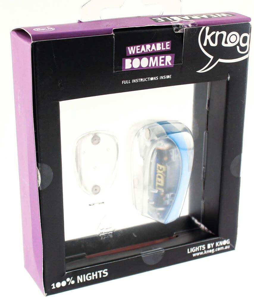 KNOG BOOMER Wearable Bike Rear Light Blue RED LED Light 7 Lumens 4 Mode 600m NEW - Random Bike Parts