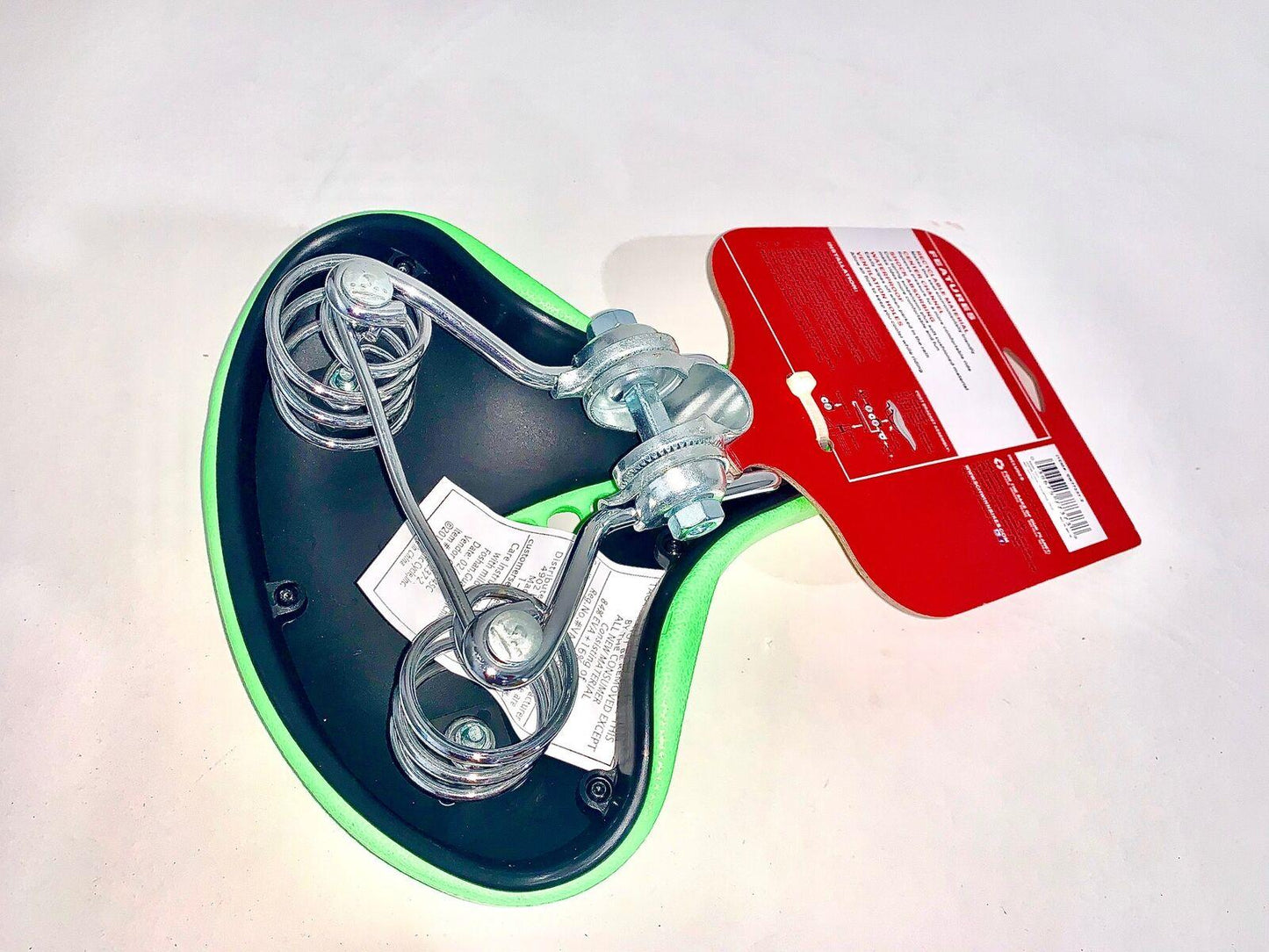 Schwinn Eco Comfort Spring Suspension Bike Seat Lime Green Bike Saddle Seat NEW