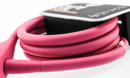 Knog Party Coil 1300mm Coiled Cable Bike Lock Braided Steel Rose Pink NEW - Random Bike Parts