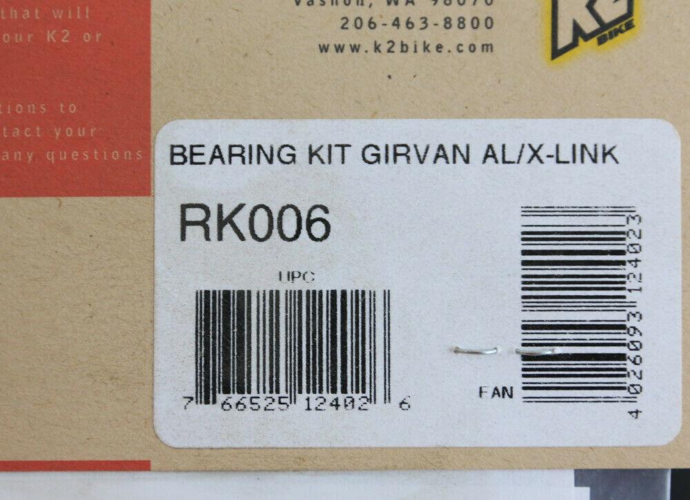 K2 NOLEEN Pro-Flex RK006 Bearing Kit Girvan AL/X-Link - Random Bike Parts