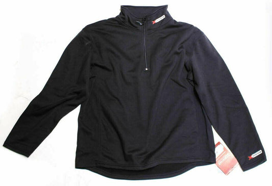 ONYX X-SYSTEM Midweight Fleece Pullover Shirt M Black 1/4 Zip 4-Way Stretch NEW