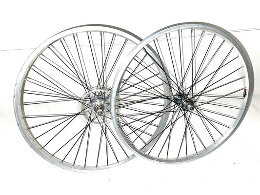 24" Aluminum Wheelset Bolt On / Freewheel Compatible 24 x 1.95 Tires & Tubes New - Random Bike Parts
