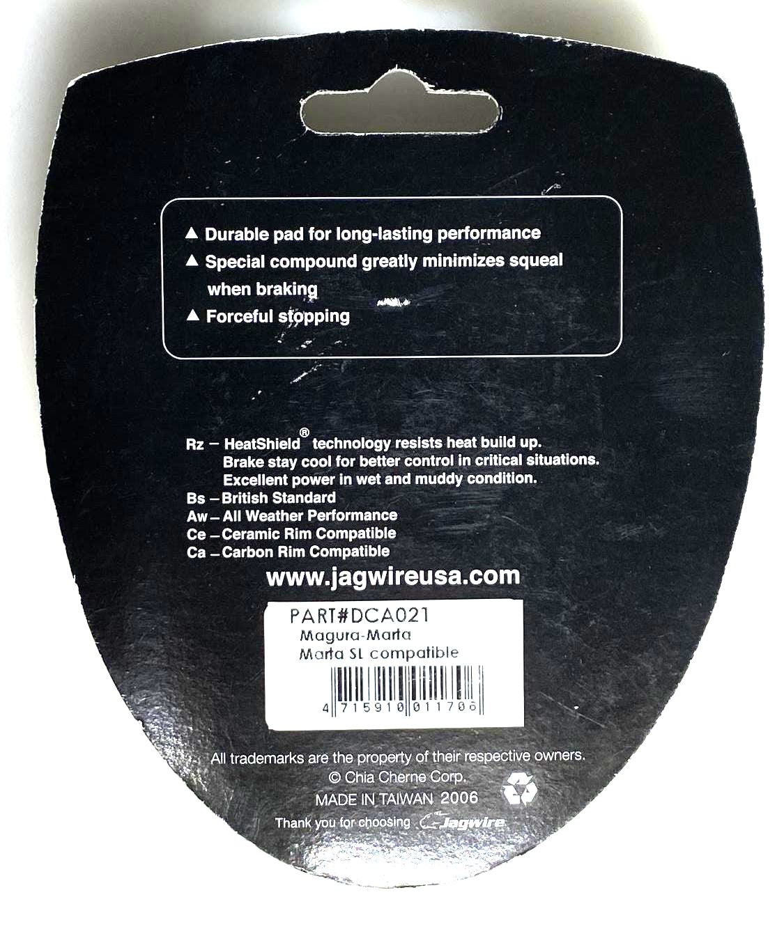 Jagwire DBL381 RZ Comp Semi-Metallic Disk Brake Bike Pads New - Random Bike Parts