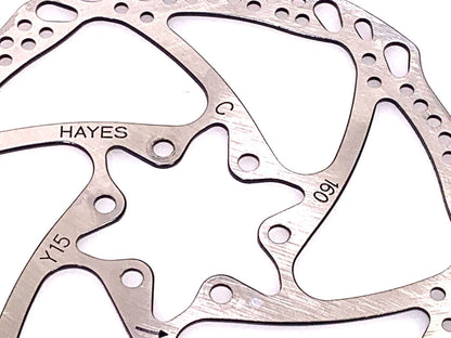 Hayes 160mm 6 Bolt Bike Brake Rotor New - Random Bike Parts