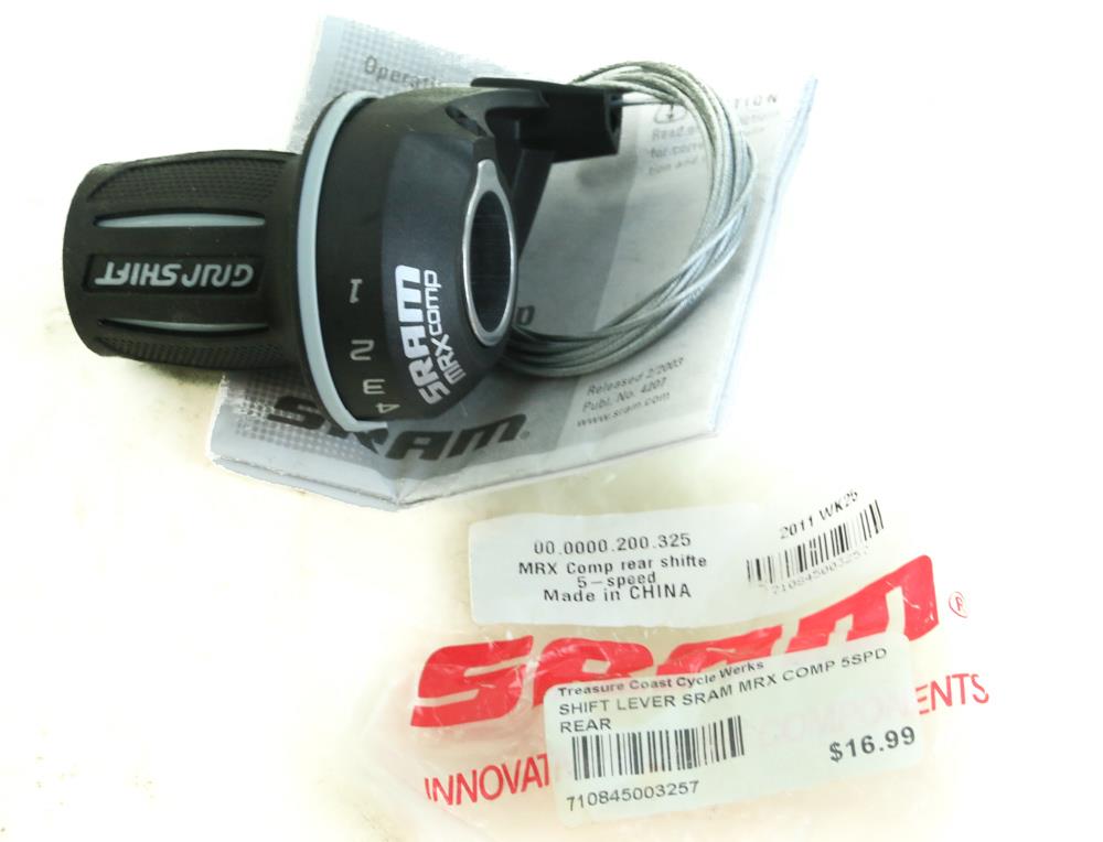 SRAM MRX COMP 5 Speed Right / Rear  MTB Hybrid Bike Grip Twist Shifter NEW