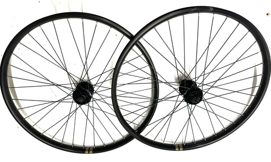 26" Mountain Bike Cassette Alloy Black Wheelset Wheel set Quick Release Q/R NEW - Random Bike Parts