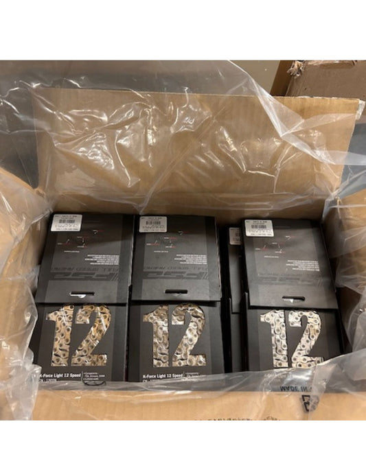 50 quantity FSA K-Force Light 12 speed MTB chain 126 links 5.25mm nickel black