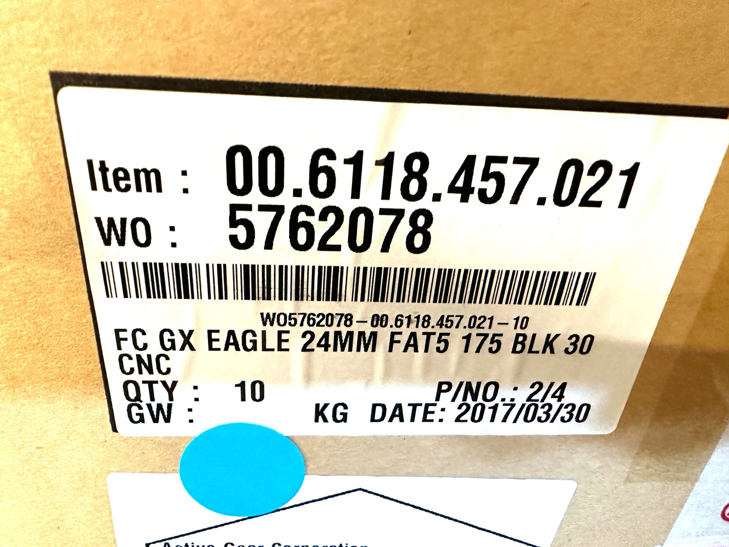 Sram GX Eagle 148 Alloy 175mm Fat Bike Crankset 30 tooth -4mm OFFSET 24mm New