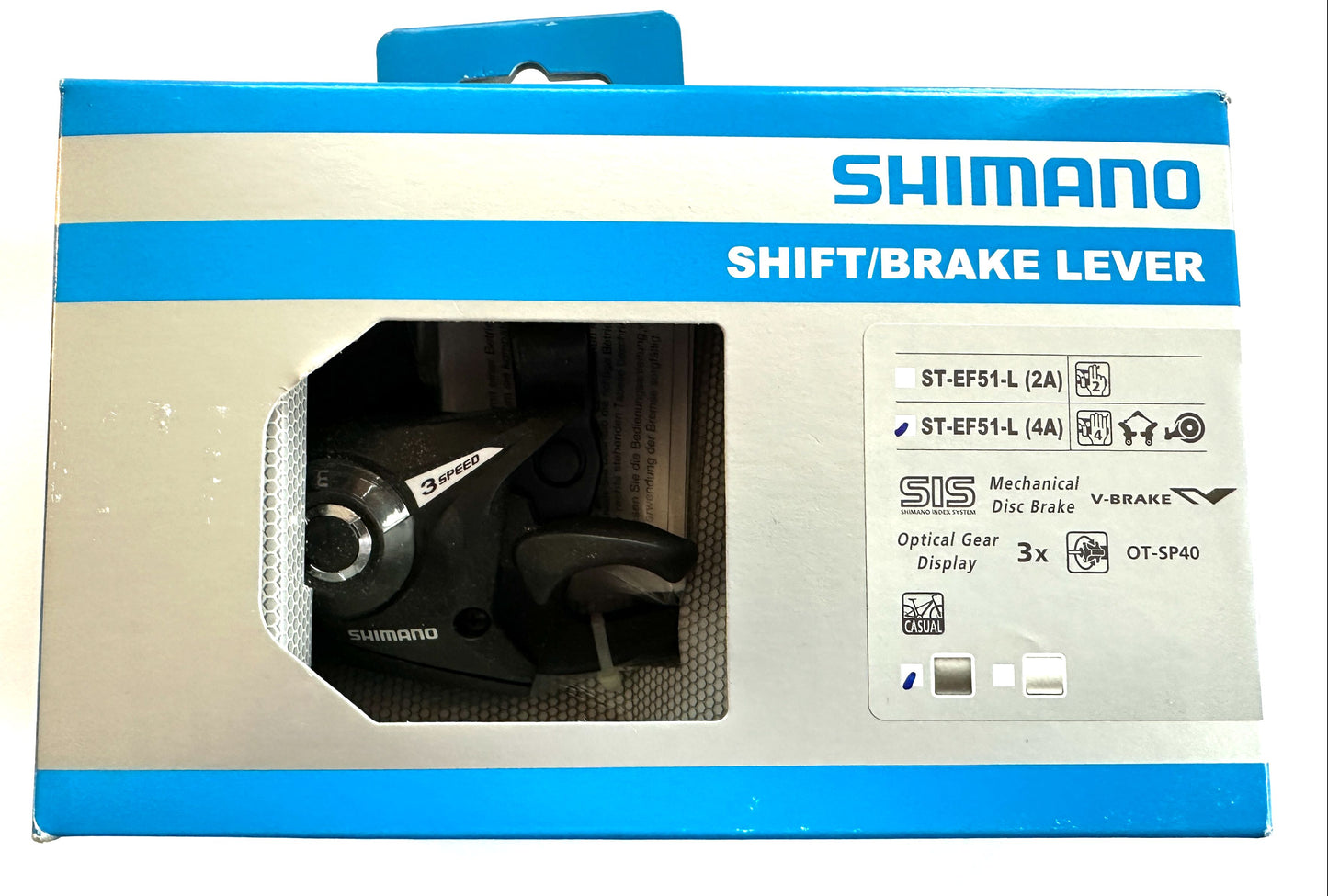 Shimano ST-EF51-L (4A) Shift Brake Lever 3 Speed Left Bike Shifter  New in Box