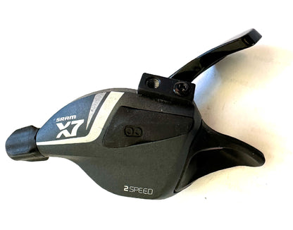 SRAM X7 2  Speed Left Gear Black Grey Shifter Trigger 00.7018.027.010 NEW