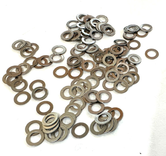 100 Count Spoke Nipple Rim Flat Washers Reinforcement Wheel Silver Washer New