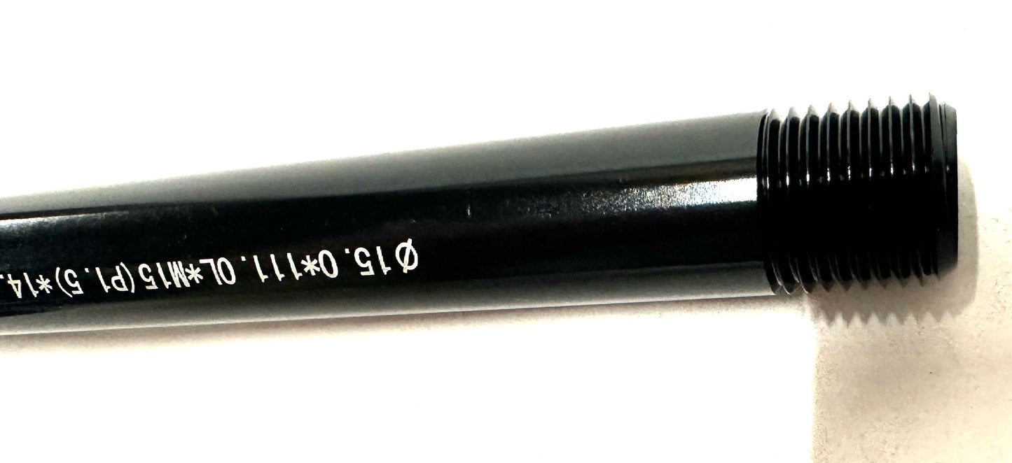 Alloy Thru Axle 15mm x 125mm Quick Release Ø15.0*111.OL*M15(P1.5)*14.OL