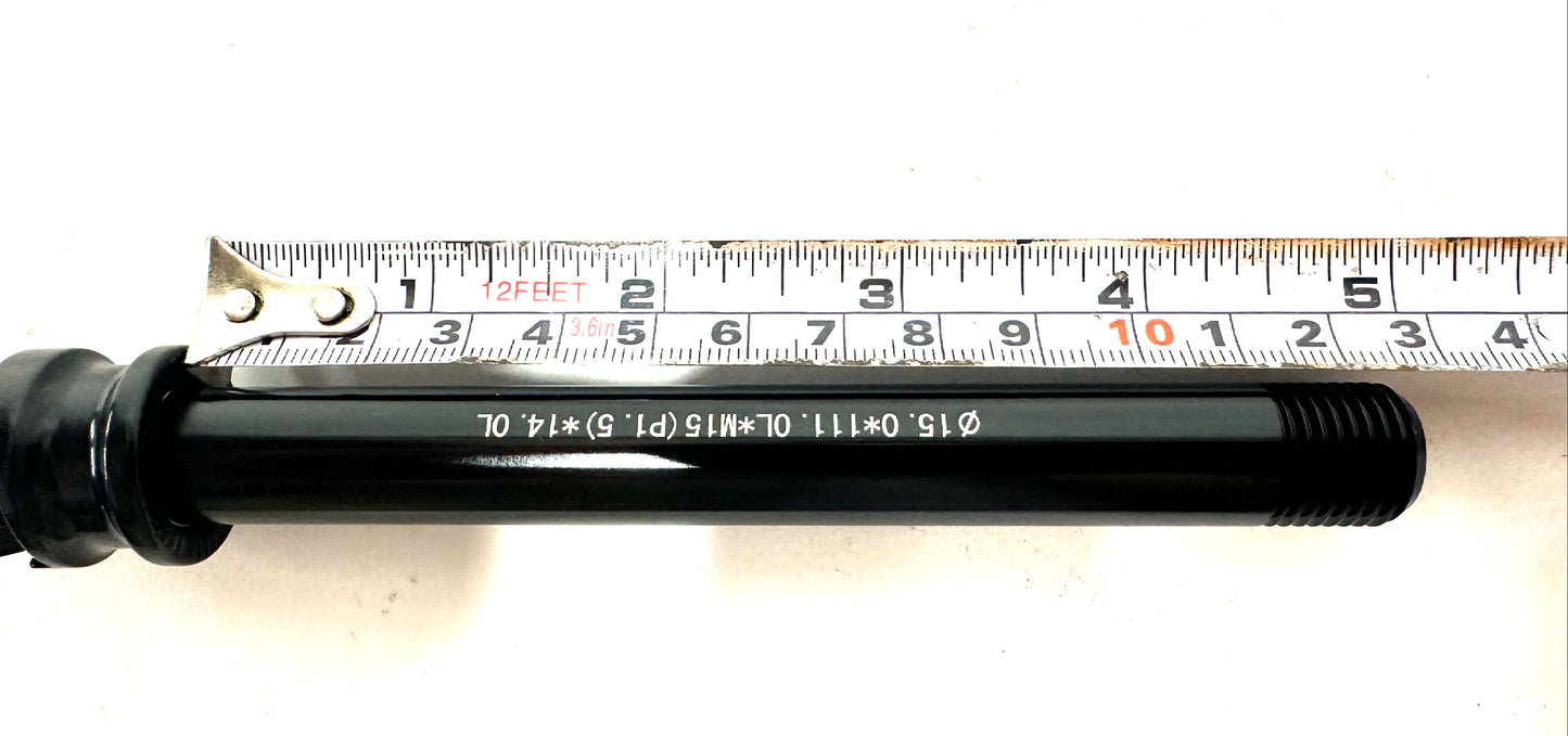 Alloy Thru Axle 15mm x 125mm Quick Release Ø15.0*111.OL*M15(P1.5)*14.OL