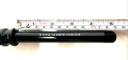 Alloy Thru Axle 15mm x 125mm Quick Release Ø15.0*111.OL*M15(P1.5)*14.OL
