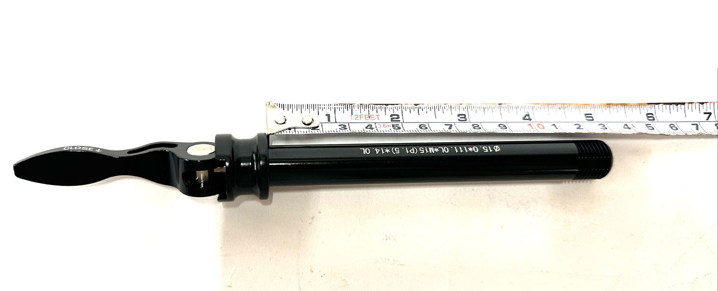 Alloy Thru Axle 15mm x 125mm Quick Release Ø15.0*111.OL*M15(P1.5)*14.OL