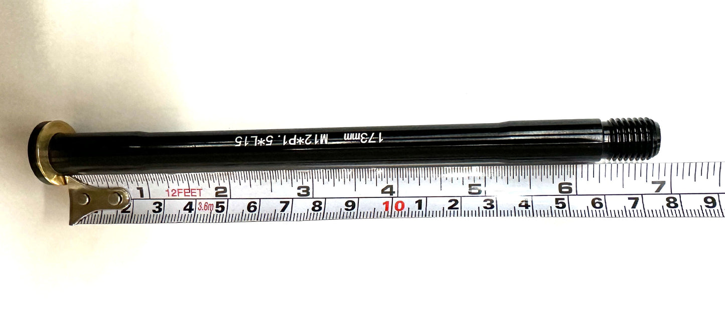 Alloy Bike Rear Thru Axle 12mm x 173mm M12*P1.5*L15  1.5 Thread Pitch New
