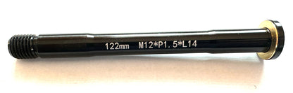 Alloy Bike Front 122mm Thru Axle 12mm x 122mm. M12*P1.5*L14 NEW