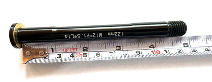 Alloy Bike Front 122mm Thru Axle 12mm x 122mm. M12*P1.5*L14 NEW