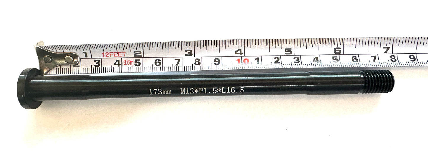 Alloy Bike Rear Thru Axle 12mm x 173mm M12*P1.5*L16.5  1.5 Thread Pitch New
