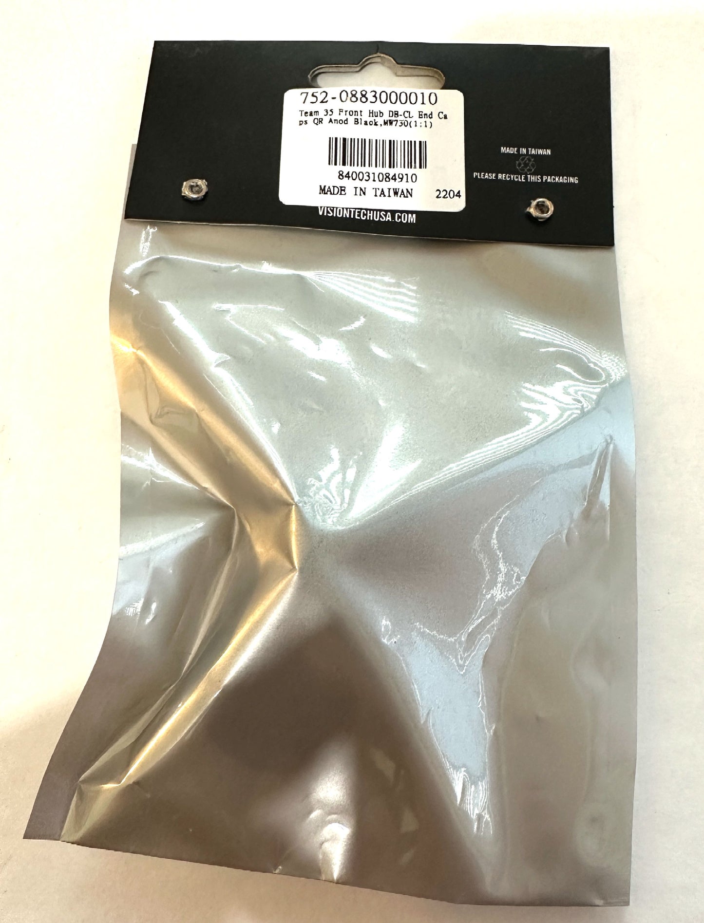 VISION Front Hub End Cap Kit Quick Release TEAM 35 DB-CL MW730 F-QR5-DS New