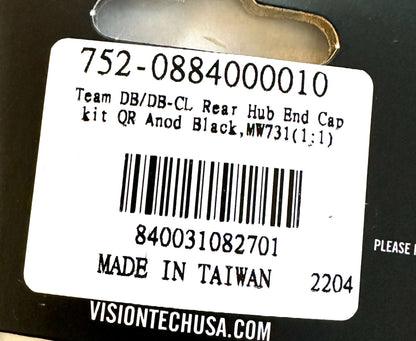 VISION Team DB/DB-CL Rear Hub End Cap Kit Quick Release  MW731 R-QR5-DS New