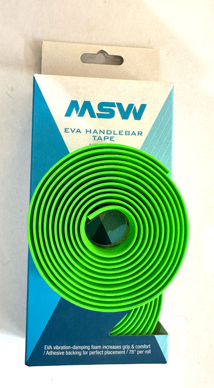 MSW Eva Handlebar Tape Green Road Drop Tri Aero Handlebar Tape Bike NEW