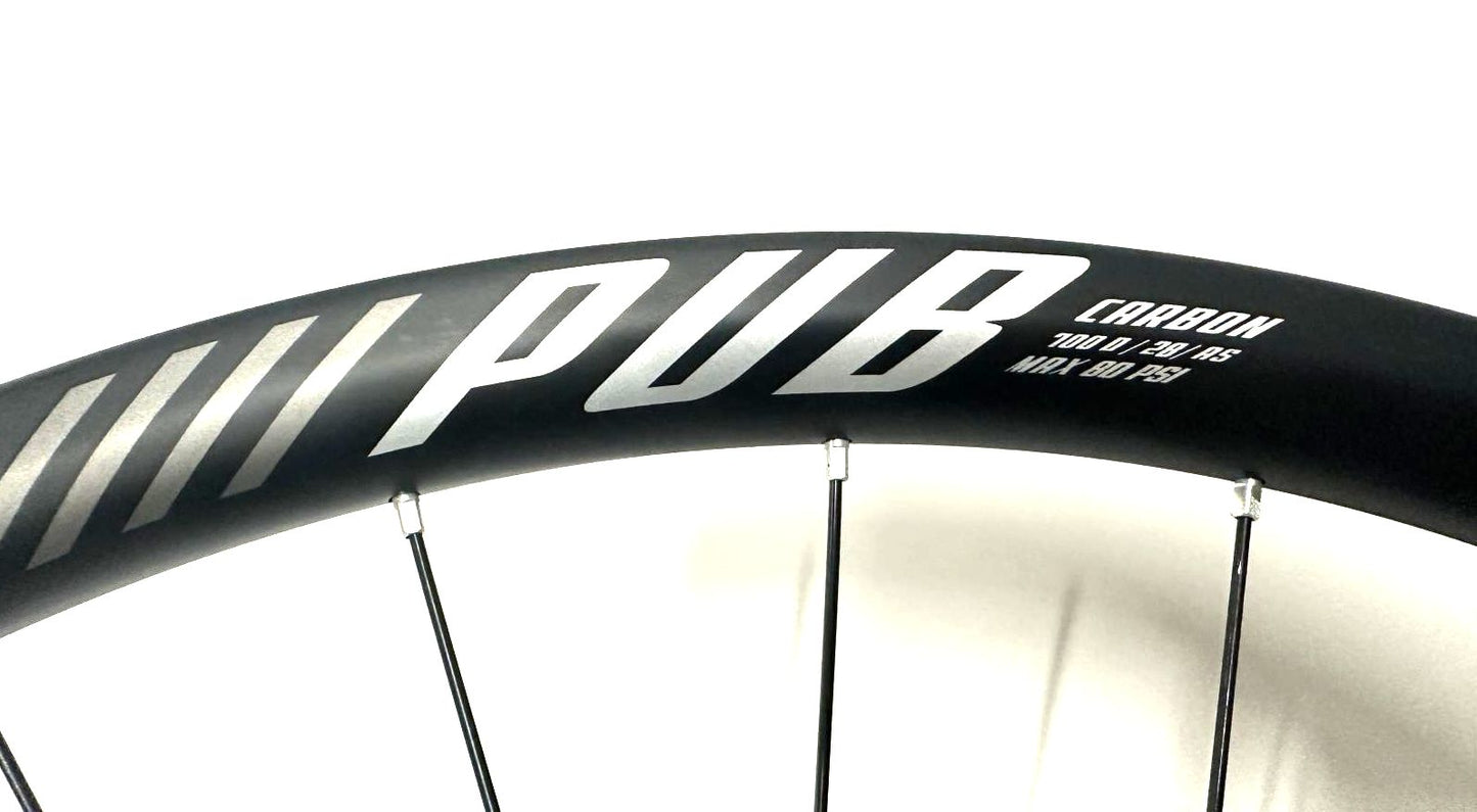 PUB Carbon 700c 100 x 12mm 142 x 12mm Disc Gravel Wheelset fits Shimano 11s New